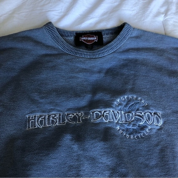 Harley Davidson Crewneck Embroidered Sweater - Picture 1 of 8